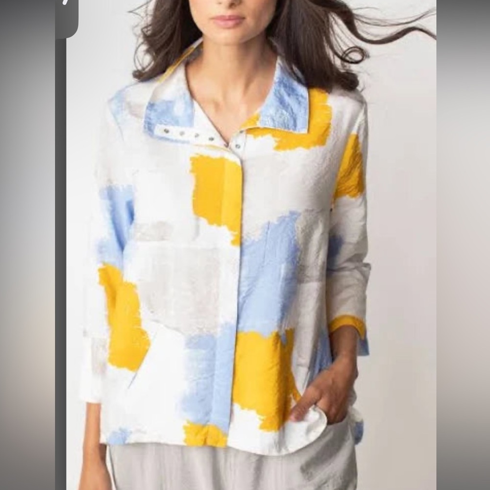 NEW HABITAT LIV RAYON CRINKLE SNAP SHACKET